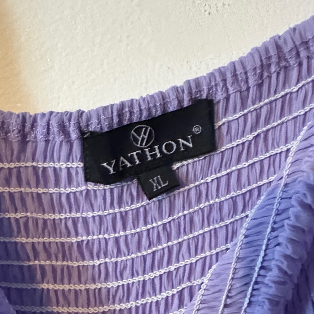 Chic Lilac Ruffle Mini Dress - Picture 2 of 4